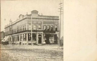 Conrad Bank Building Great Falls Montana Street View Postcard 1900s Unposted