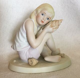 Frances Hook " Sounds Of The Sea " Porcelain Figurine A Child 