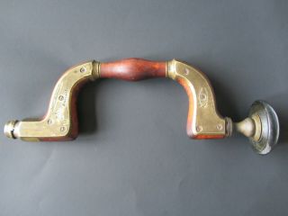 Antique Vintage Ultimatum Brass Framed Ebony Knob Brace By W Marples Patentee
