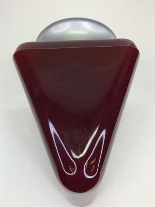 Vintage Exit Sign Ceiling Light Fixture Ruby Red Movie Theatre Double Sided 3