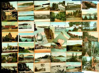 46 Antique Postcards All Bar Harbor Mount Desert Island Maine Me 1902 - 1916 Mcrr