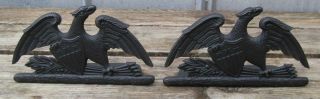 Vintage Virginia Metalcrafters Cast Iron American Eagle 8 - 9 Bookends B8120