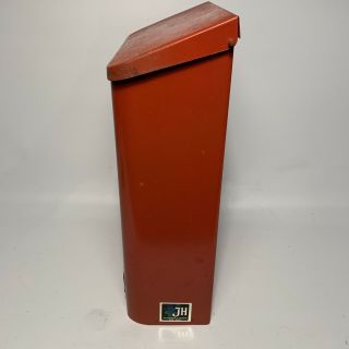 Vintage Red POST Metal Wall Mount Mailbox J - H Products MADE IN SWEDEN 4