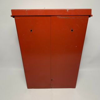 Vintage Red POST Metal Wall Mount Mailbox J - H Products MADE IN SWEDEN 6