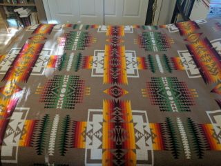 Vintage Pendleton Chief Joseph Beaver State Wool Blanket 76 X 58 Native