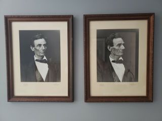 King Hostick 2 Silver Gelatin Portraits Of Abraham Lincoln
