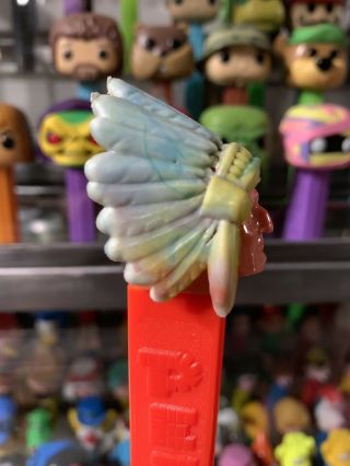 pez vintage no feet Indian With Marbled Head Dress 2