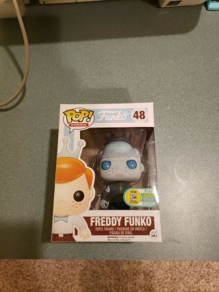 Freddy funko as the night king sdcc 2016 limited to 400.  Small crease on back 6