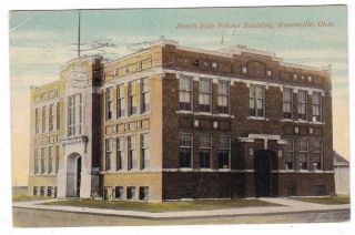 Greenville Ohio Postcard South Side School Building