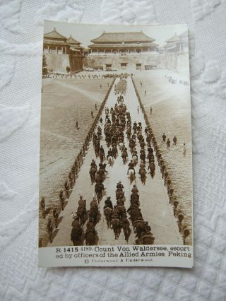 Count Von Waldersee Allied Armies Peking Antique Chinese Photo Type Postcard