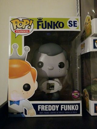 Funko Pop Freddy Funko Se Comic - Con [55d] 2013 240 Ct Rare Sdcc Black And White
