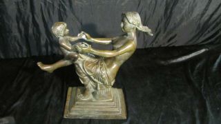Maitland Smith Bronze Sculpture - Mother And Child