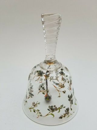 Antique Mt.  Washington Glass Bell - Hand Painted