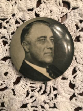 Franklin Roosevelt Fdr Campaign Pin Button Pin