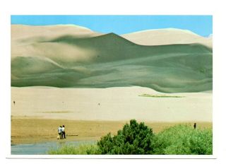 Great Sand Dunes Colorado Postcard National Monument Sangre De Cristo Mountains