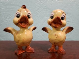 Kreiss Vintage Anthropomorphic Duckling Salt And Pepper Shakers - Japan Ducks