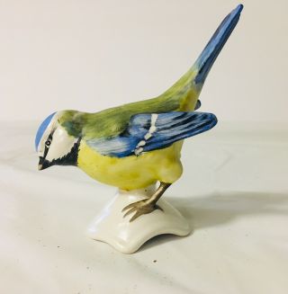 W.  Goebel Blue Titmouse Germany Porcelain Figurine Bird Vintage Hummel Collector