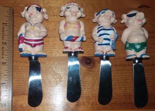 Pigs In Bathing Suits Collectible Butter Or Pate Knives