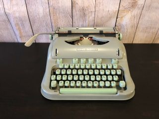1965 HERMES 3000 Typewriter with Premium Fabric - Lined Case,  brushes and manuals 2