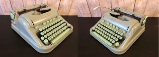 1965 HERMES 3000 Typewriter with Premium Fabric - Lined Case,  brushes and manuals 6