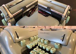 1965 HERMES 3000 Typewriter with Premium Fabric - Lined Case,  brushes and manuals 9