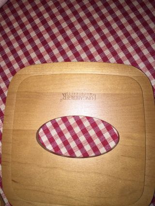 Longaberger Tall Tissue Box Basket with lid 4