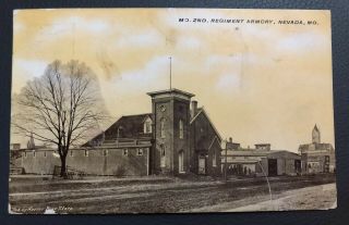 1909 Mo 2nd Regiment Armory Nevada Mo Missouri Dirt Road Other Buildings