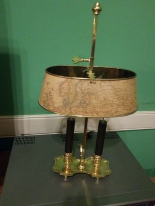 Frederick Cooper Brass Bouillotte Desk Lamp