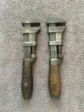 Vintage Coes And Bemis & Call 8 - 1/2 " Adjustable Pipe Wrenches B&c Usa