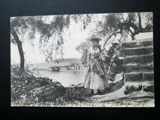 Menton,  French Riviera,  Etude Artistique,  Young Lady - Giletta,  (1903)