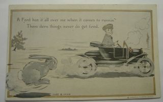 Vintage Postcard Cobb & Shinn Artist A Ford Them Dern Things Never Do Get Tired