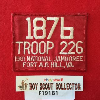 Boy Scout Jsp 1981 National Jamboree 1876 Allegheny Trails Troop 226