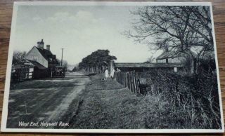 Real Photo Postcard West End Holywell Row Suffolk