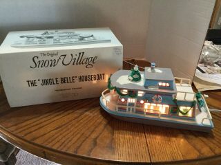 Dept 56 Snow Village The Jingle Belle Houseboat 1988 5114.  4