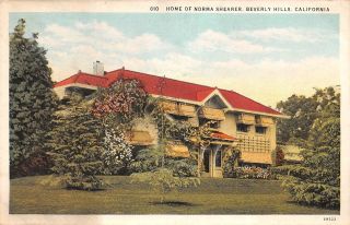 C22 - 1518,  Home Of Norma Shearer,  Beverly Hills,  Ca. ,  Postcard.