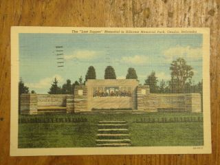 Vintage Postcard The " Last Supper ",  Memorial In Hillcrest Park,  Omaha,  Neb.