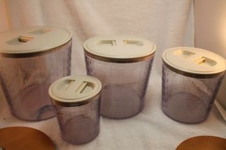 Longaberger Fabric Liners,  Basket & Clear Kitchen Storage Canisters Set of 4 11