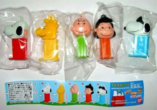 Mini Peanuts Snoopy Pez Set/5 In Bags With Paper Inserts $3.  99 Fast Us