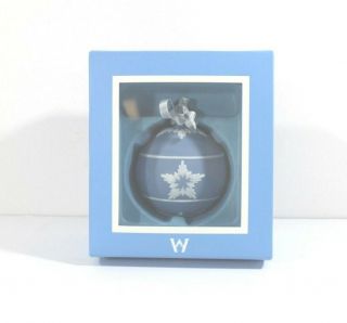 Wedgwood Jasperware Snowflake Ball Ornament Christmas Blue