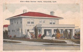 C22 - 0383,  Bebe Daniels Home,  Hollywood Ca.  Postcard.
