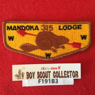Boy Scout Oa Mandoka Lodge 315 S2 Order Of The Arrow Pocket Flap Patch