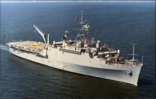 Uss Raleigh Lpd - 1 Amphibious Transport Dock Navy Military Ship 1970s Postcard