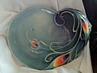PEACOCK Franz Porcelain Tray/ Platter Large KathyIreland 11
