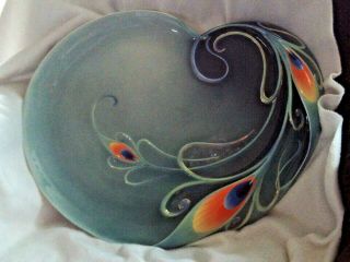 PEACOCK Franz Porcelain Tray/ Platter Large KathyIreland 6
