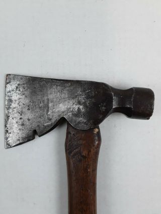 Antique Vintage German GTW Carpenter ' s Axe Nail Puller Hammer Hatchet 3