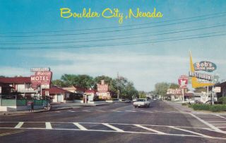 Boulder City Nevada Postcard 1960 