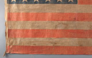 Antique 1888 Harrison & Morton Presidential Political 38 Star American Flag,  NR 4