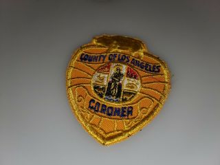 Vintage Police Patch From County Of Los Angeles Coroner