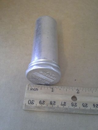 Watsons Aluminum Cylinder Match Box Holder.  Vintage.  Fairfax U.  S.  A
