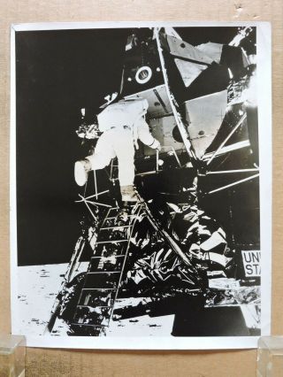 Buzz Aldrin Exits The Moon Lander Dw Photo 1969 Nasa Apollo 11 Mission